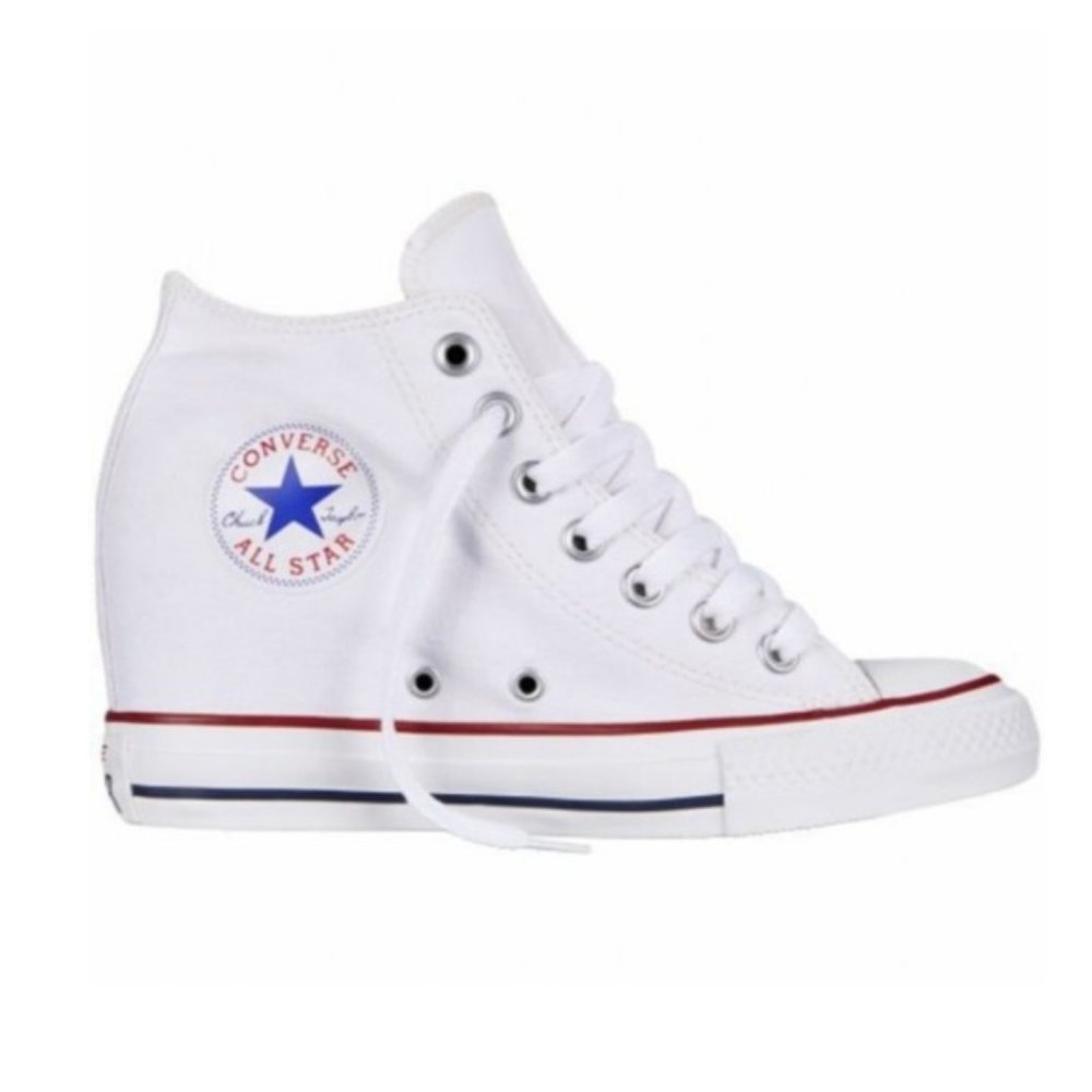 White Wedge Converse All Stars